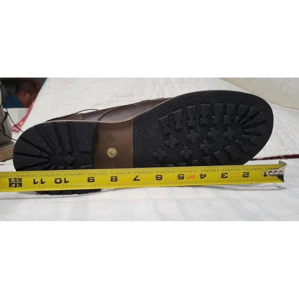 J. Ferrar Millbank Brown Cap Toe Lace Up Combat Boots Mens 10M Memory Foam